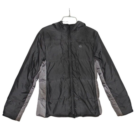 Brooks Brothers Jacket Light & Dark Gray Down  Puffer  Womens Size 12 - Picture 1 of 10